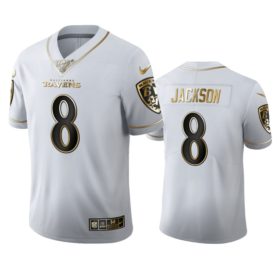 2020 New Men Baltimore Ravens Lamar Jackson white  Limited NFL Nike jerseys